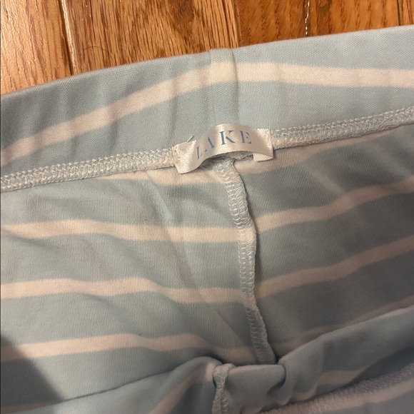 LAKE PAJAMAS WOMENS TWO PIECE LONG SLEEVE PANT SET BABY BLUE WHITE STRIPE XS - Picture 6 of 6